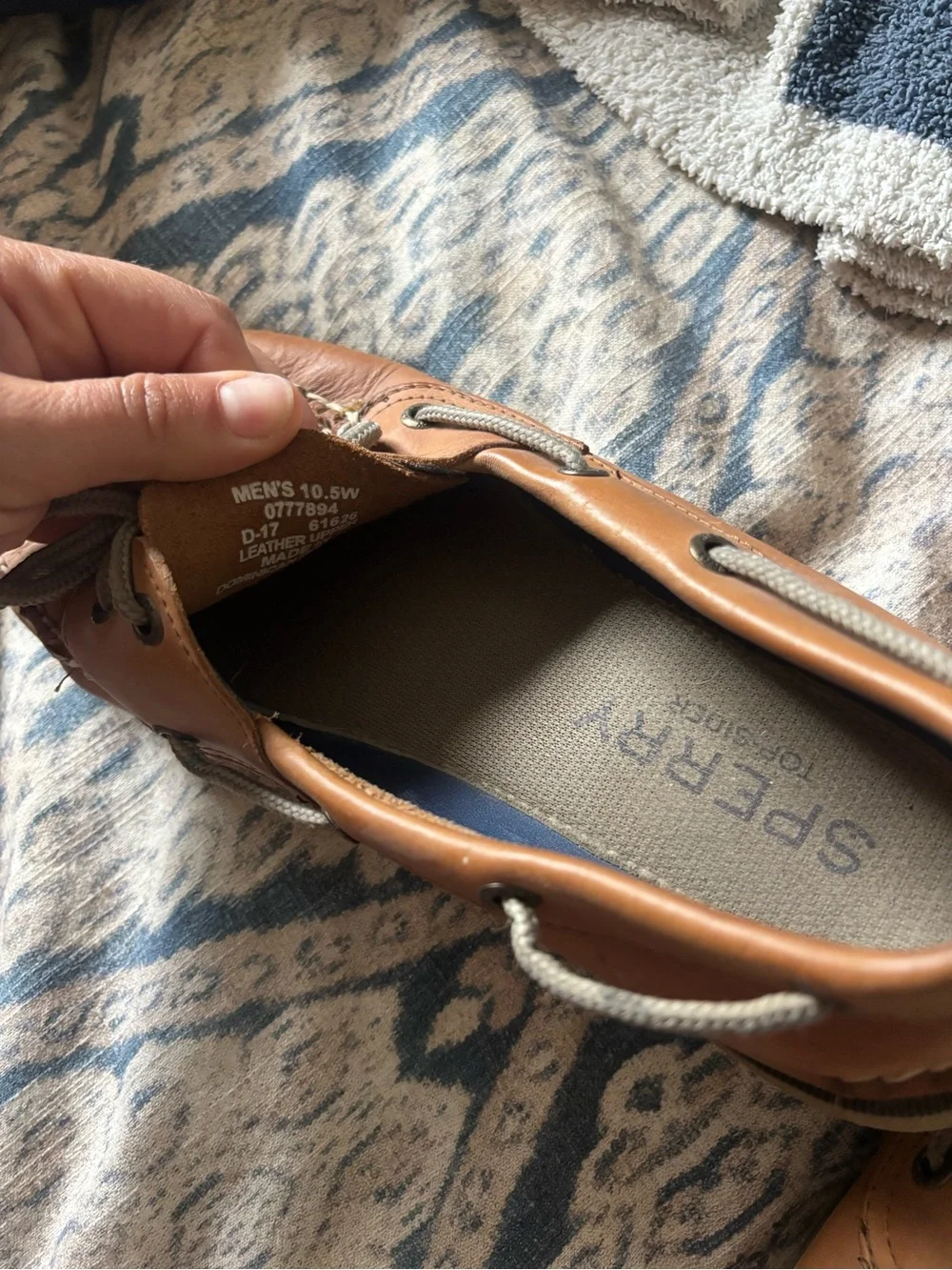 Sperry Cognac Leather Classic Moccasin Boat Shoes